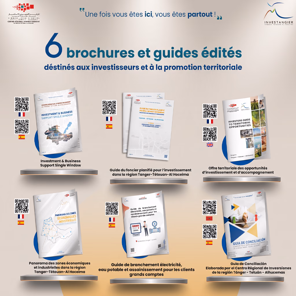 Cabinet comptable Tanger — guides et brochures du CRI Tanger-Tétouan-Al Hoceïma et d'Investangier destinés aux investisseurs (offre territoriale, zones industrielles, guichet unique).